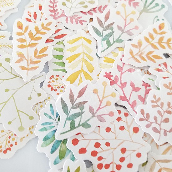 Colorful Leaves Stickers Set A